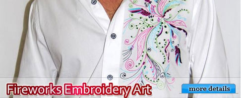 Fireworks Embroidery Art