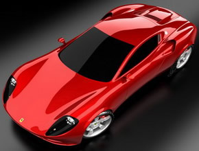 极品红色法拉利跑车