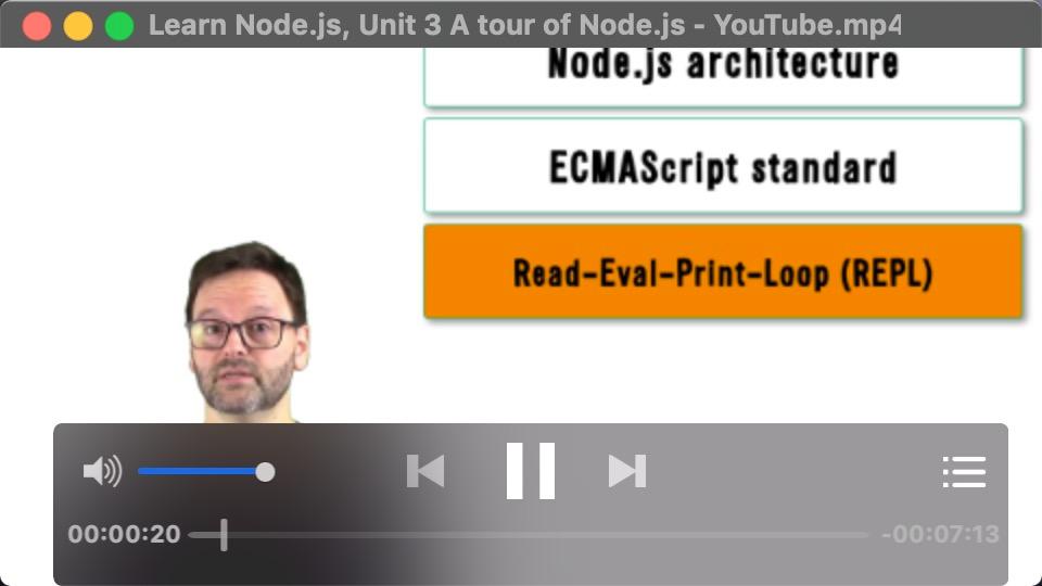 观看视频：学习 Node.js, 第 3 单元：Node.js 之旅